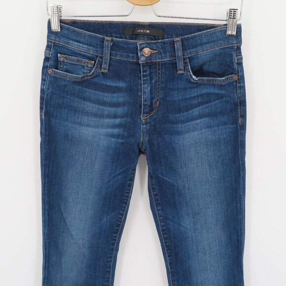 Joes Jeans Women 26 Straight Ankle Solid Dark Blue Wash Denim Pants Cotton Blend - Picture 2 of 10